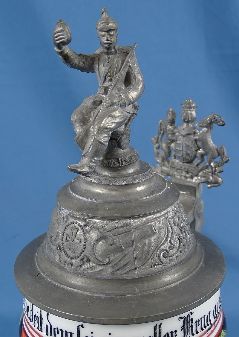 Named Imperial German 122nd (4th Württemberg) Fusiliers 'Emperor Francis Joseph of Austria, King of Hungary' Reservist Stein — image 6