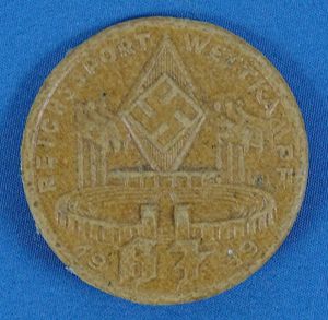 1939 Hitler Youth Reichssport Wettkampf Pressed Paper Tinnie