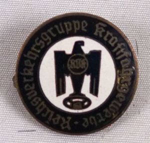 Reichsverkehrsgruppe Kraftfahrgewerbe Enamel Member Badge