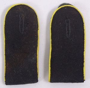 Pair of Waffen SS Signals EM Slip On Shoulder Straps