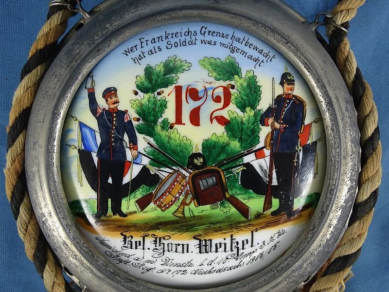 Named Imperial German 172nd (3rd Upper Alsatian) Infantry Regiment Reservist Flask — image 2