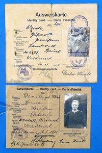 Post WWI German Husband and Wife Identification Cards with a …