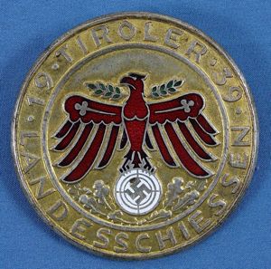 1939 DSVB State Shooting League Tiroler Landesschiessen Badge