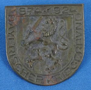 1874-1924 Bayerischer Kriegerbund Tinnie