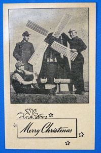 Wartime Christmas Postcard for Use by German Prisoners of War