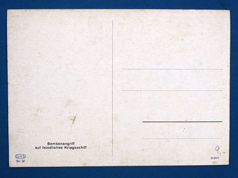 German Propaganda Postcard: 'Attack on Enemy Warship' — image 2