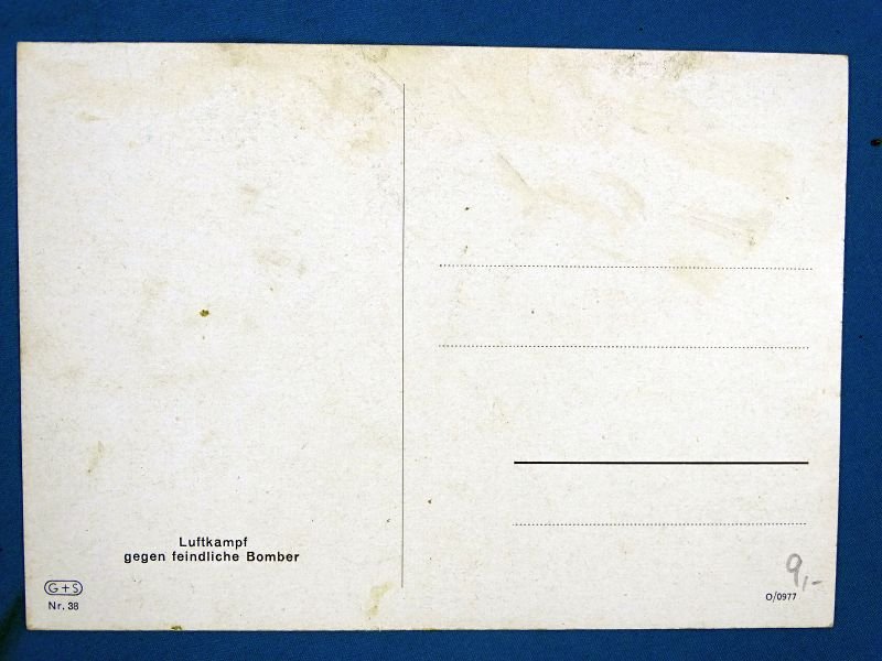 German Propaganda Postcard: 'Fighters Attack an Enemy Bomber' — image 2