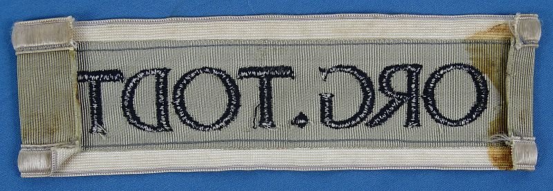 Segment of an Organization Todt Officer's Cufftitle — image 2