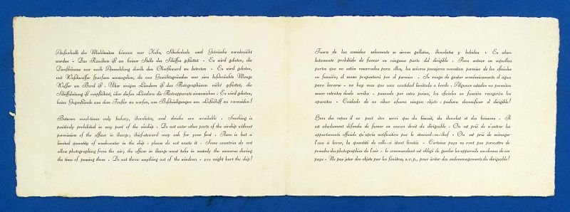 Informational Card for the German Graz Zeppelin on its 1929 Second Voyage to America — image 2