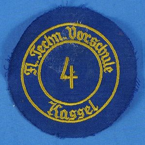 Hitler Youth Fl. Techn. Vorschule Kassel 4″ Patch