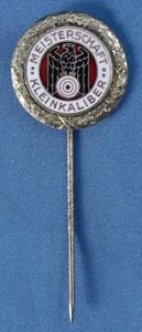 Deutscher Schutzenbund German Shooting Association Meisterschaft Kleinkaliber Silver Honor Badge …
