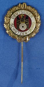 Deutscher Schutzenbund German Shooting Association 40 Year Member Honor Badge …