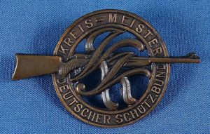 Deutscher Schutzenbund German Shooting Association Klein Kaliber Kreis Meister Badge