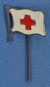 DRK German Red Cross Flag Stickpin