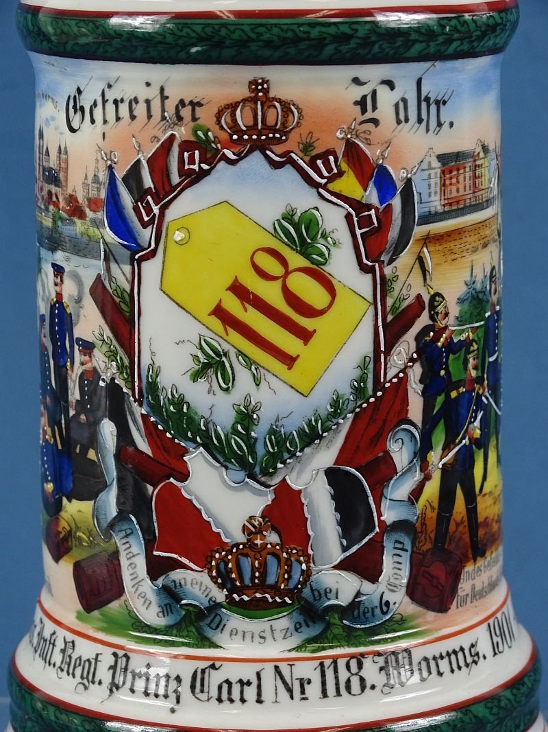 Named Imperial German 118th (4th Grand Ducal Hessian) Infantry Regiment 'Prince Carl' Reservist Stein — image 2