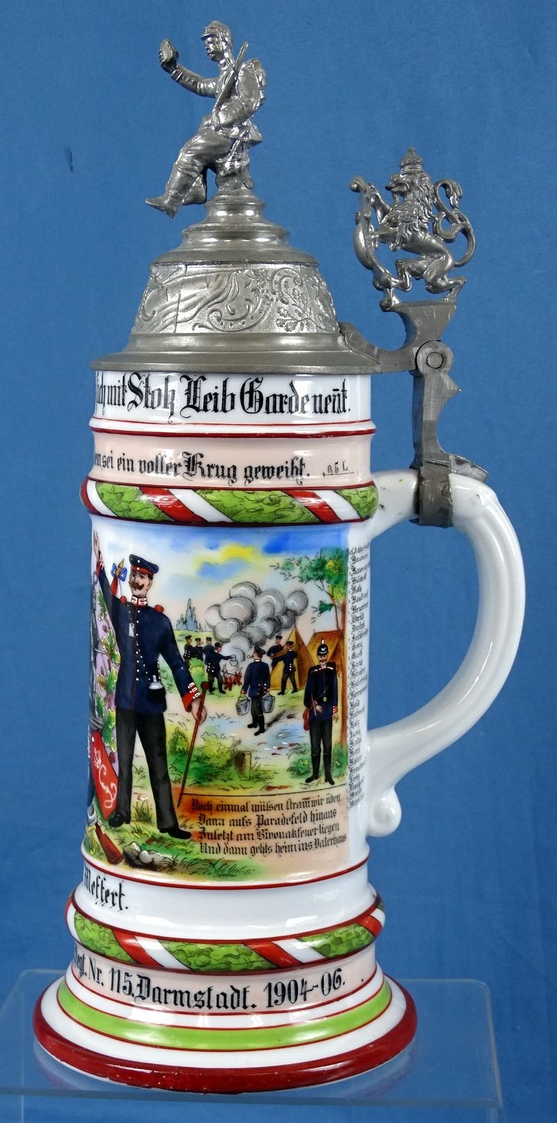 Named Imperial German 115th (1st Grand Ducal Hessian) Lifeguard Infantry Regimnt Reservist Stein — image 3