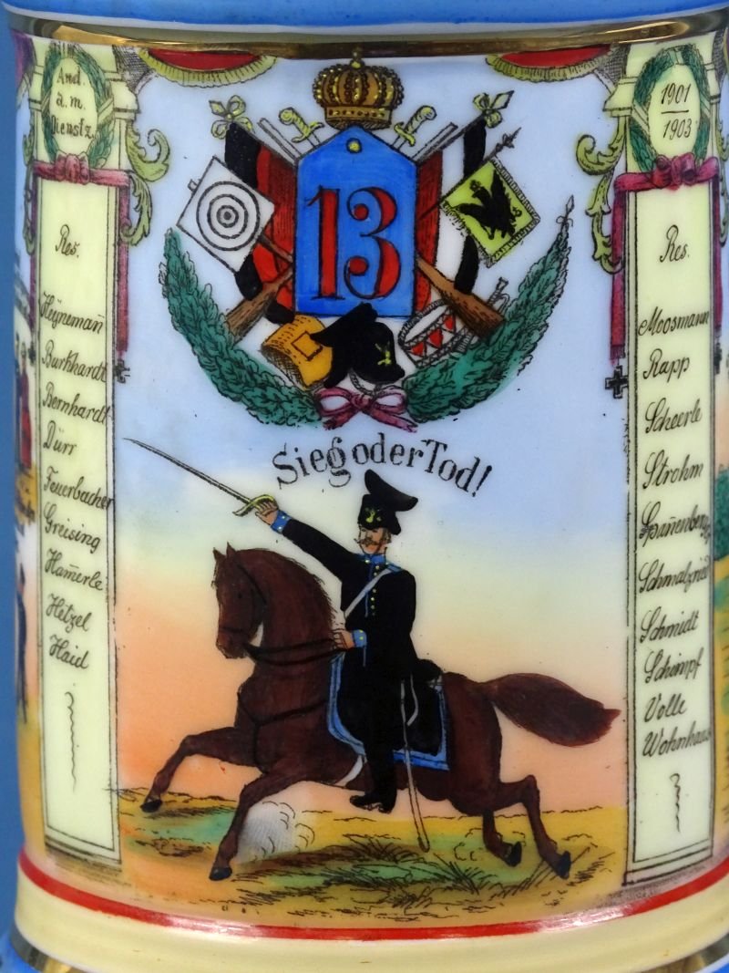 Imperial German 13th Wurttemberg Train Battalion Reservist Stein — image 2