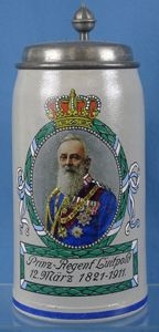 1911 Prince Regent Luitpold of Bavaria 90th Birthday Celebration Stein