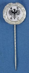 ADAC German Automobile Club Honor Badge in Silver Stickpin by …