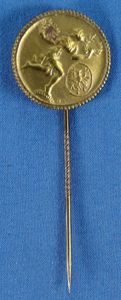 ADAC German Automobile Club Honor Badge in Gold Stickpin by …