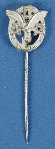 ADAC German Automobile Club Member Badge in Silver Stickpin