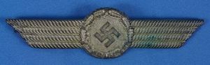 Luftwaffe Civil Fire Brigade Visor Cap Insignia