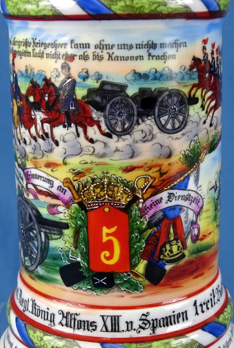Named Imperial German 5th Royal Bavarian Field Artillery Regiment 'King Alfons XIII of Spain' Reservist Stein — image 2