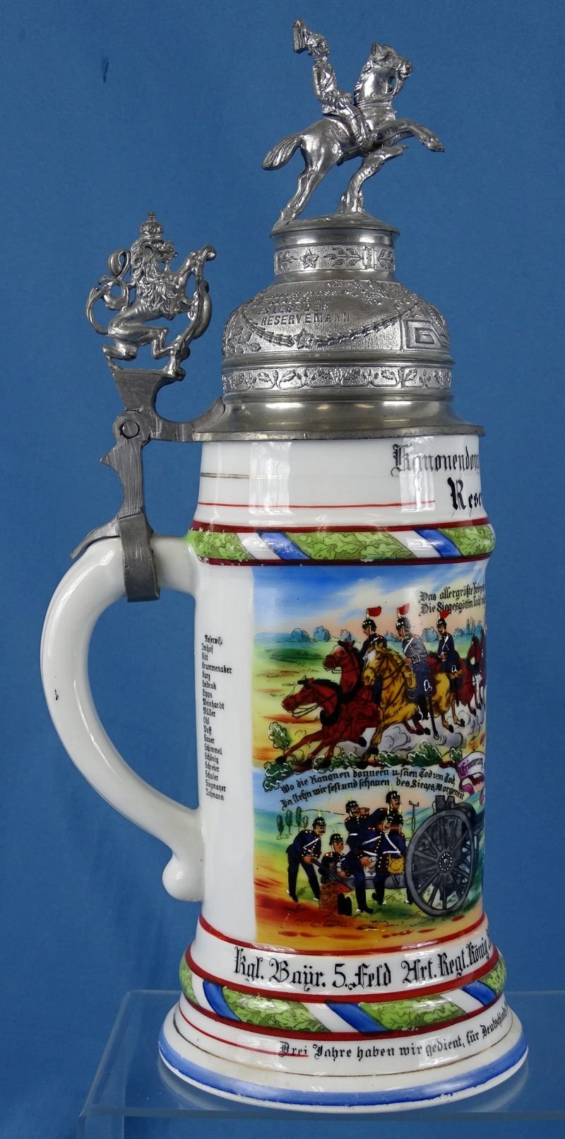 Named Imperial German 5th Royal Bavarian Field Artillery Regiment 'King Alfons XIII of Spain' Reservist Stein — image 4