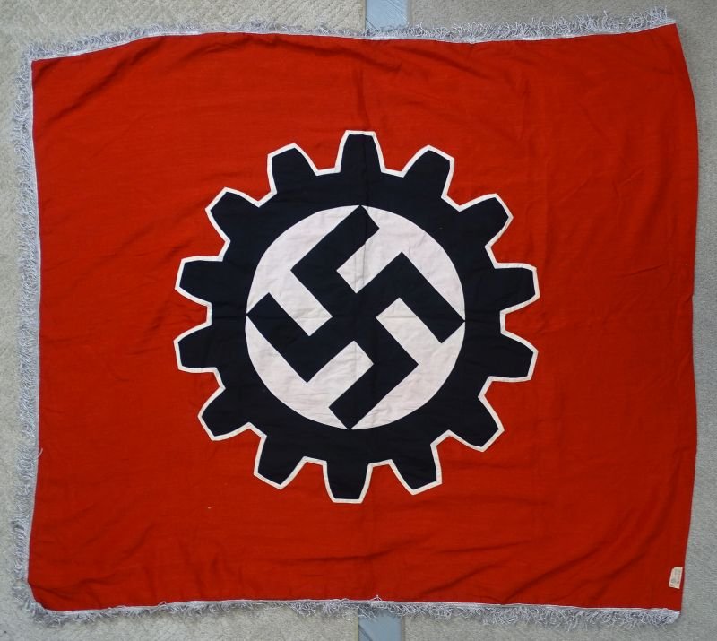 Silver Fringed DAF Labor Front Flag with RZM Tag 44 Inches by 52 Inches — image 2