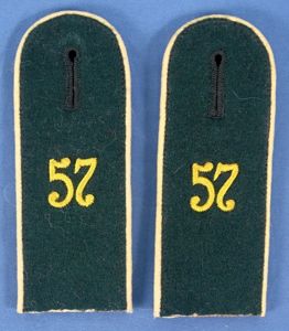 Pair of German Army 57th Signals Unit (Nachrichten-Abteilung) Enlisted Sew …