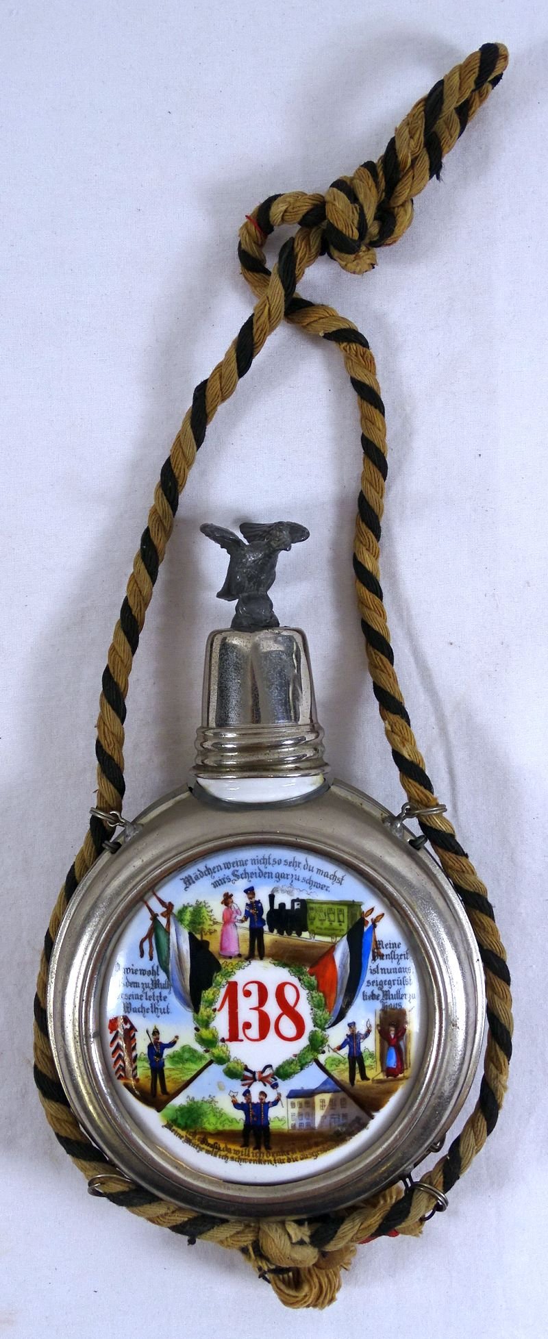 Imperial German 138th (3rd Lower Alsatian) Infantry Regiment Reservist Service Flask — image 2