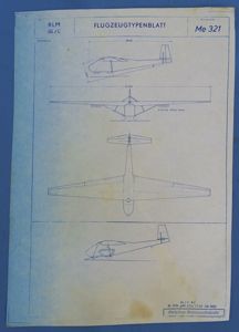 Luftwaffe Aircraft Blueprint Sheet for the Messerschmitt Me 321 'Gigant' …