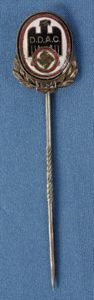 DDAC German Automobile Club Badge of Honor Stickpin by Deschler