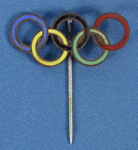 1936 Olympic Games Olympic Rings Stickpin