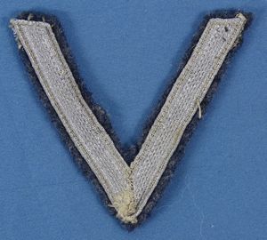 Luftwafe Gefreiter Rank Chevron Removed From a Uniform