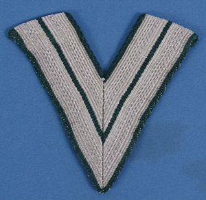 German Army Dress Waffenrock Obergefreiter Chevron Removed From a Uniform