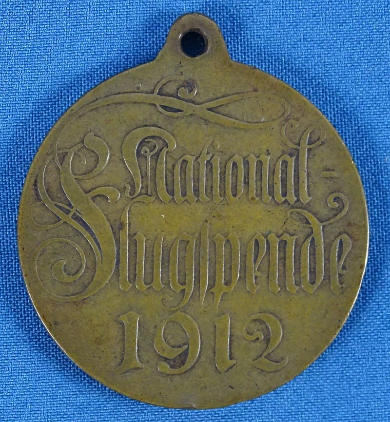 1912 National Flugspende Zeppelin Fundraising Donation Bronze Medal — image 2