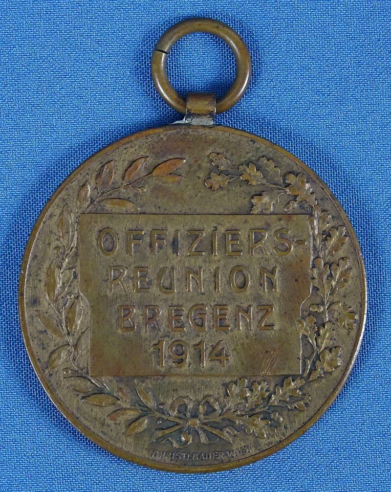 Offiziers Reunion Bregenz 1914 Medal — image 2