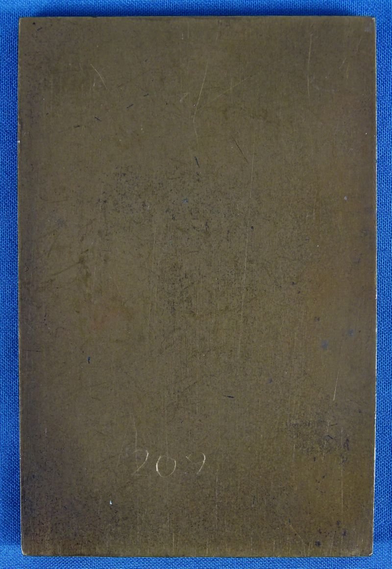 1914 Field Marshal Von Hindenburg Bronze Table Medal 1 5/8 by 2 1/2 Inches — image 2