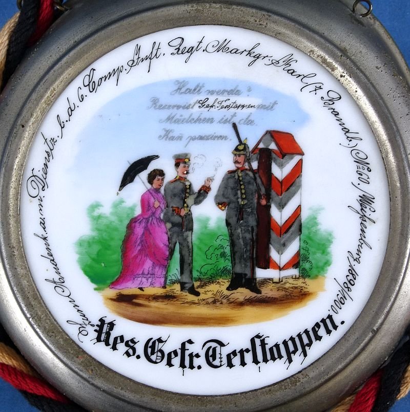 Named Imperial German 60th (7th Brandenburg) Infantry 'Margrave Charles' Regiment Reservist Flask — image 2