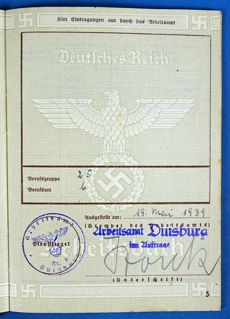 Third Reich Anti Partisan Badge Award Document and Civil Tax Inspector Appointment Group of One Man — image 10