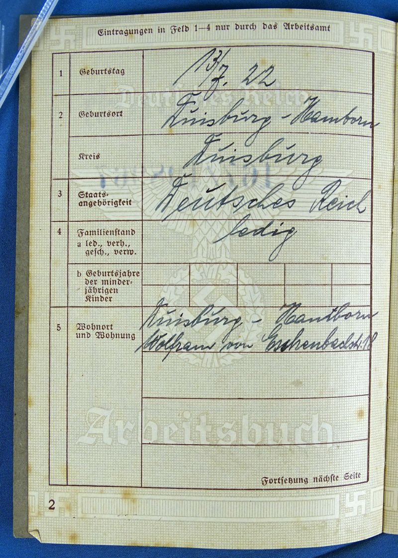 Third Reich Anti Partisan Badge Award Document and Civil Tax Inspector Appointment Group of One Man — image 8