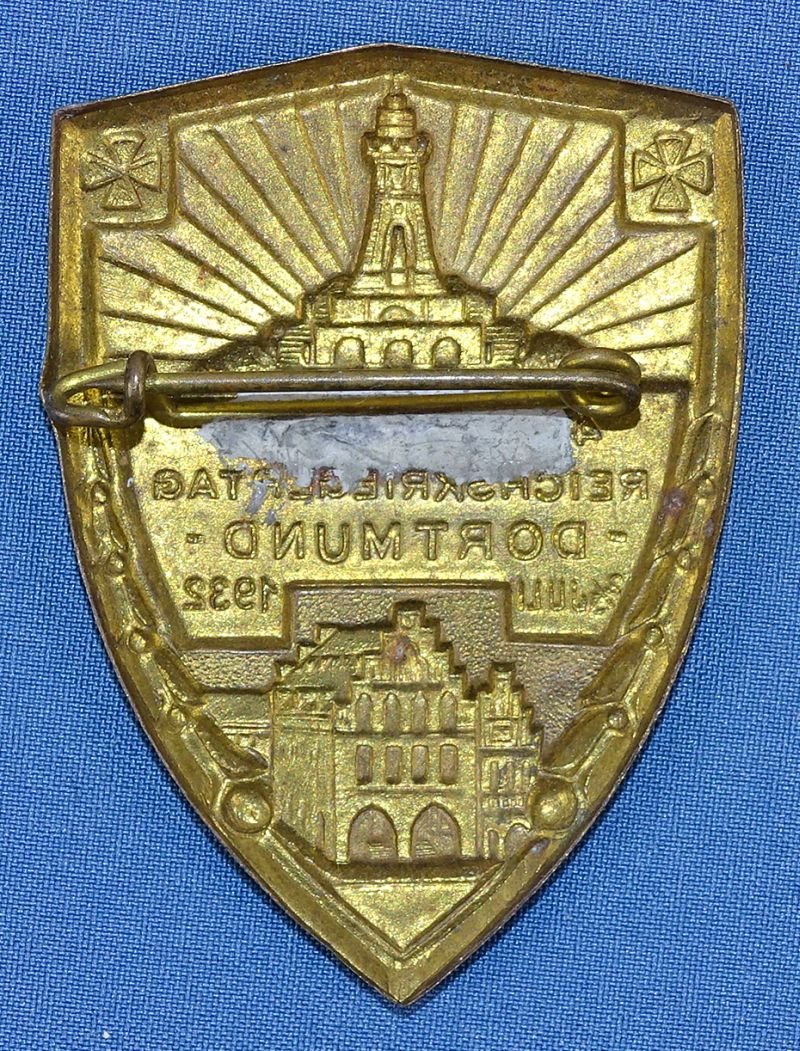 1932 4th Deutscher Reichskriegertag Dortmund Tinnie — image 2