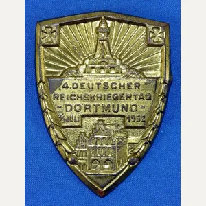 1932 4th Deutscher Reichskriegertag Dortmund Tinnie