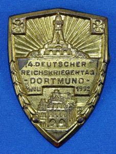 1932 4th Deutscher Reichskriegertag Dortmund Tinnie