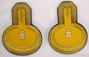 Pair Imperial German Prussian Festungsbauwart Epaulettes