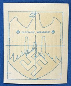 Unused WWII German Army Eagle Helmet Decal