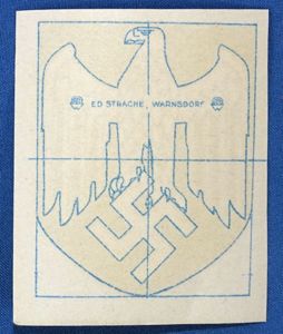 Unused WWII German Army Eagle Helmet Decal