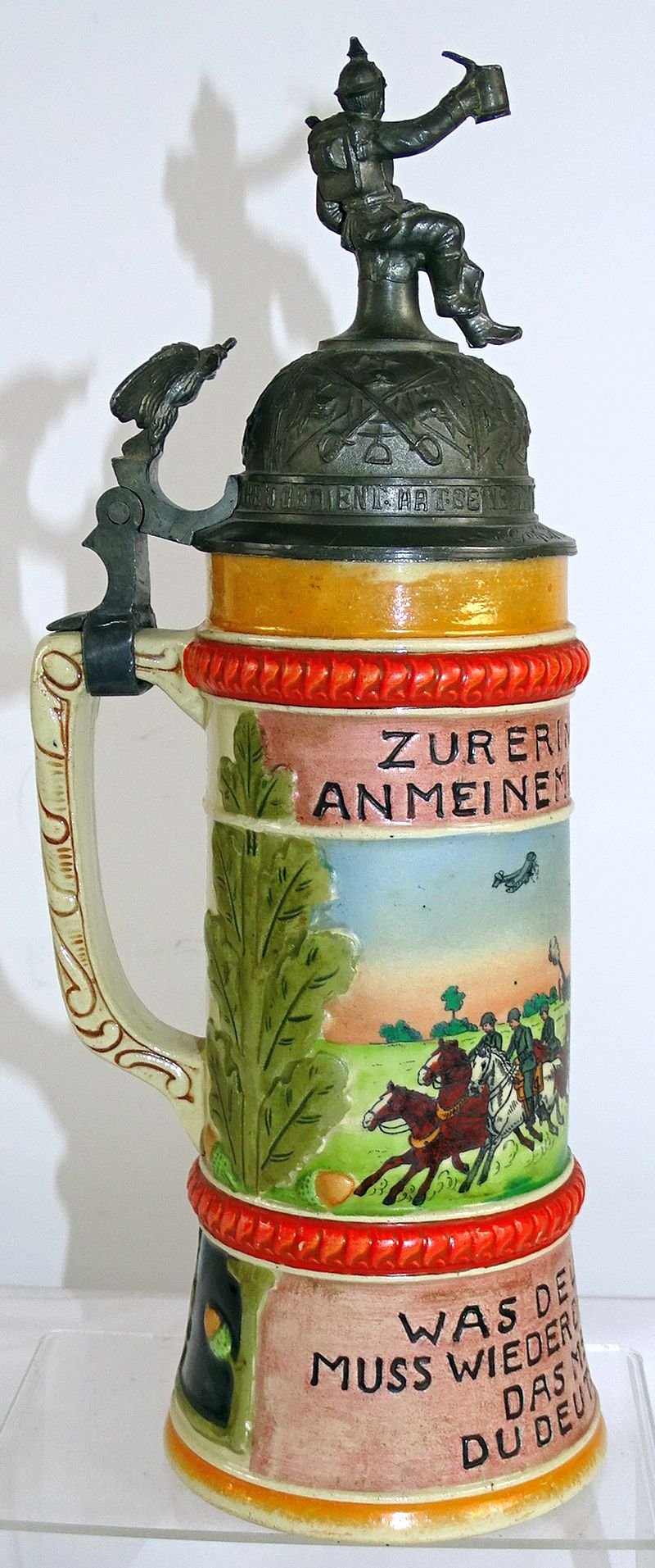 Named Imperial German Military Stein with Von Hindenburg Quote — image 3