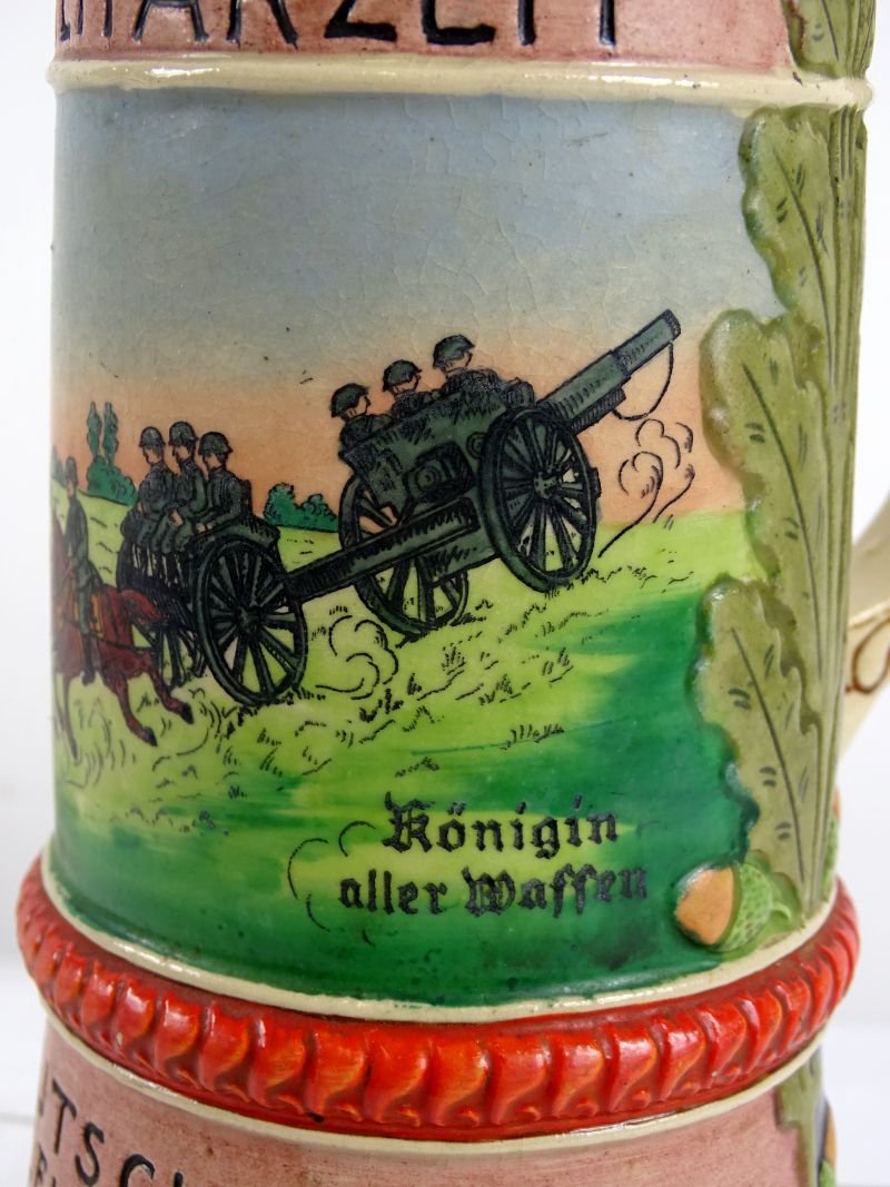 Named Imperial German Military Stein with Von Hindenburg Quote — image 5